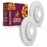 Metrix Premium Chassis Parts - 12.4 inch (315mm) 2 PC Rear Coated Vented Brake Rotor Fits Cadillac CT5, XTS, CT6, Chevrolet Camaro, Impala, Buick LaCrosse, Regal, Chevrolet Malibu, Saab 9-5